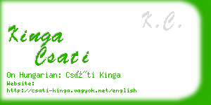 kinga csati business card